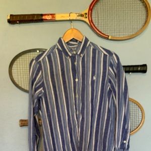 Not Stiff/Stuffy! Ralph Lauren Striped Button Down